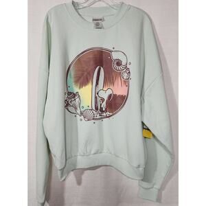 Snoopy surfing Green sweatshirt size XL